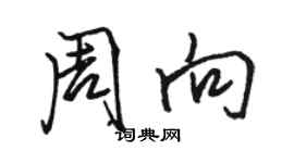 駱恆光周向行書個性簽名怎么寫