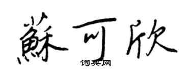 王正良蘇可欣行書個性簽名怎么寫