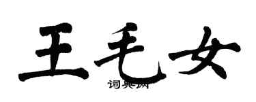 翁闓運王毛女楷書個性簽名怎么寫