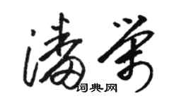 駱恆光潘榮草書個性簽名怎么寫