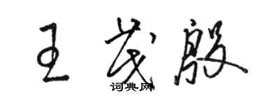 駱恆光王茂殷草書個性簽名怎么寫