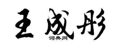 胡問遂王成彤行書個性簽名怎么寫