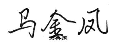 駱恆光馬金鳳行書個性簽名怎么寫