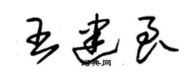 朱錫榮王建良草書個性簽名怎么寫