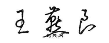 駱恆光王燕良草書個性簽名怎么寫