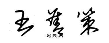 朱錫榮王善策草書個性簽名怎么寫