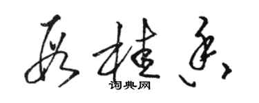 駱恆光段桂香草書個性簽名怎么寫