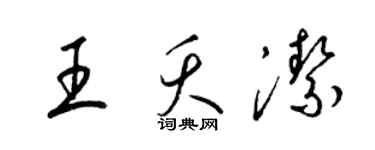 梁錦英王夭潔草書個性簽名怎么寫