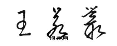 駱恆光王若叢草書個性簽名怎么寫