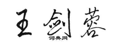 駱恆光王劍蓉行書個性簽名怎么寫