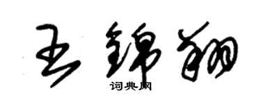 朱錫榮王錦翔草書個性簽名怎么寫