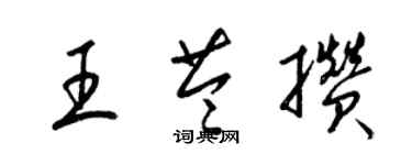 梁錦英王苓攢草書個性簽名怎么寫