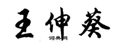 胡問遂王伸葵行書個性簽名怎么寫