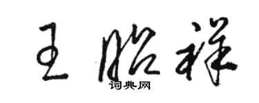 駱恆光王昭祥草書個性簽名怎么寫