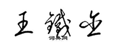 梁錦英王鐵含草書個性簽名怎么寫