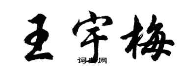 胡問遂王宇梅行書個性簽名怎么寫
