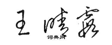 駱恆光王晴霞草書個性簽名怎么寫