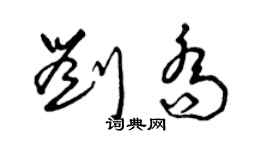 曾慶福劉喬草書個性簽名怎么寫