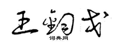 曾慶福王鈞戈草書個性簽名怎么寫