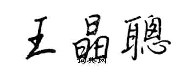王正良王晶聰行書個性簽名怎么寫