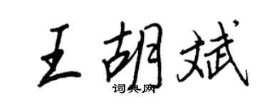 王正良王胡斌行書個性簽名怎么寫