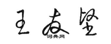 駱恆光王友堅草書個性簽名怎么寫