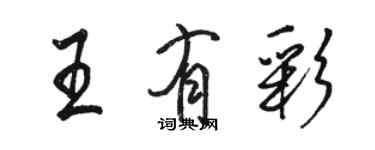 駱恆光王有彩行書個性簽名怎么寫