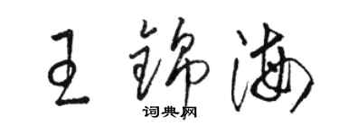 駱恆光王錦海草書個性簽名怎么寫