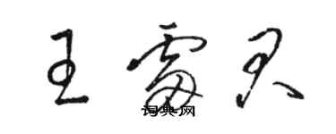 駱恆光王雷君草書個性簽名怎么寫