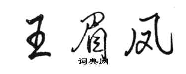 駱恆光王眉鳳行書個性簽名怎么寫