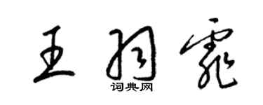 梁錦英王羽霏草書個性簽名怎么寫