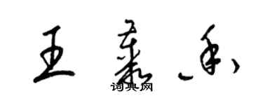 梁錦英王叢香草書個性簽名怎么寫