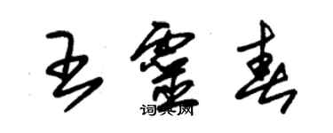 朱錫榮王靈春草書個性簽名怎么寫