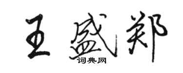 駱恆光王盛鄭行書個性簽名怎么寫