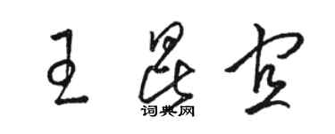 駱恆光王昆宜草書個性簽名怎么寫