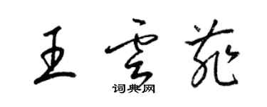 梁錦英王雲菲草書個性簽名怎么寫