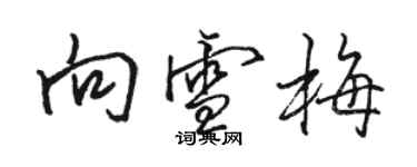 駱恆光向雪梅行書個性簽名怎么寫