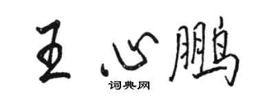 駱恆光王心鵬行書個性簽名怎么寫