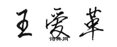 駱恆光王愛革行書個性簽名怎么寫