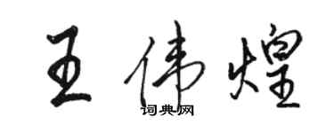 駱恆光王偉煌行書個性簽名怎么寫