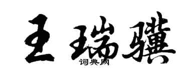 胡問遂王瑞驥行書個性簽名怎么寫