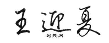 駱恆光王迎夏行書個性簽名怎么寫