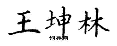 丁謙王坤林楷書個性簽名怎么寫