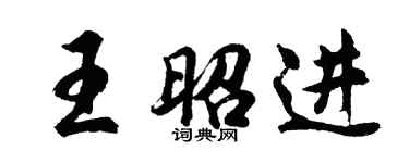 胡問遂王昭進行書個性簽名怎么寫