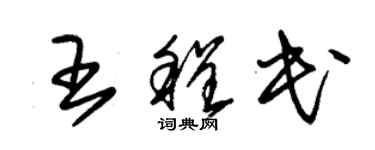 朱錫榮王程民草書個性簽名怎么寫