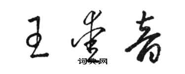 駱恆光王愛音草書個性簽名怎么寫