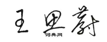 駱恆光王思蔚草書個性簽名怎么寫