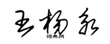 朱錫榮王楊永草書個性簽名怎么寫