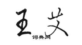 駱恆光王艾行書個性簽名怎么寫