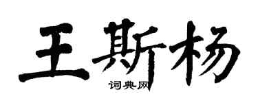 翁闓運王斯楊楷書個性簽名怎么寫